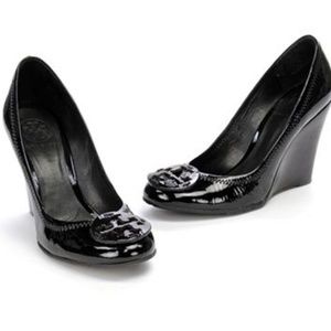 Tory Burch Patent Leather Wedges
